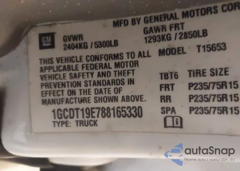 2008 Chevrolet Colorado Work Truck из США, поврежденный, VIN 1GCDT19E788165330